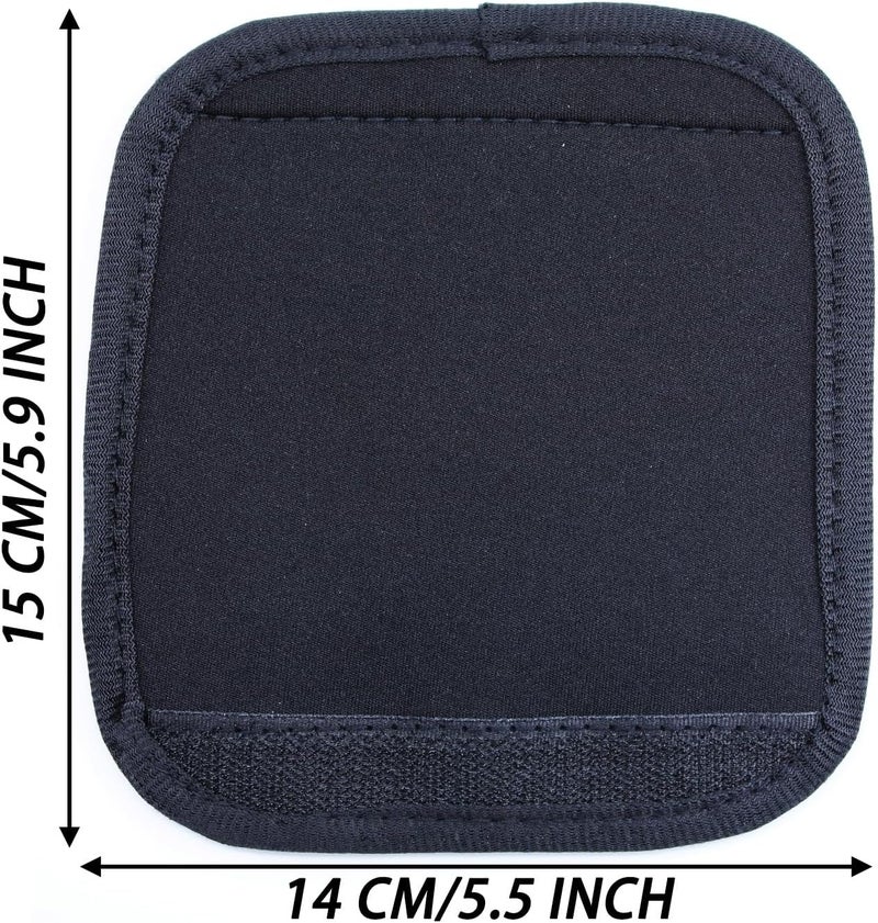 AUXBC Luggage Handle Wraps, Soft Travel Bag Handle Cover, Padded Handle Grip, Suitcase Tags Identifiers for Travel Accessories, Black, 2Pcs - Image 2